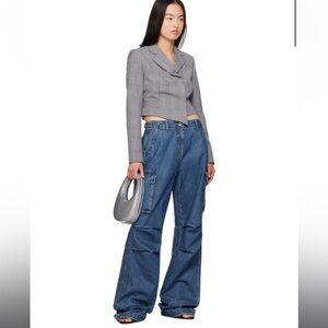 Coperni Jean Washed Blue Size M Wide Leg Cargo Denim